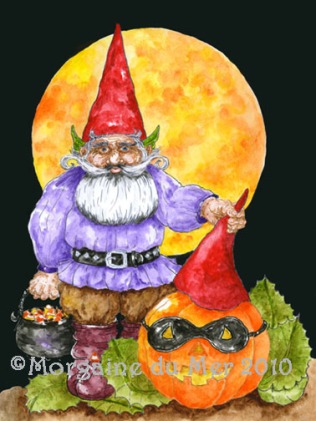 Halloween Gnome Gentleman Art Print
